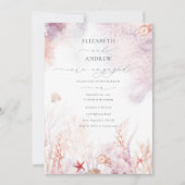 水中エレガント航海の婚約 招待状 (正面)