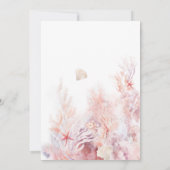 水中エレガント航海の婚約 招待状 (裏面)