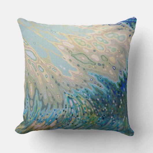 水中オーシャンビューの波及び砂の装飾の枕 クッション (正面)