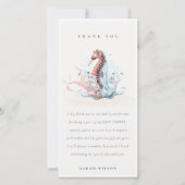 水中カエルの赤ちゃんシャワー サンキューカード (正面)