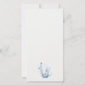 水中カエルの赤ちゃんシャワー サンキューカード (裏面)