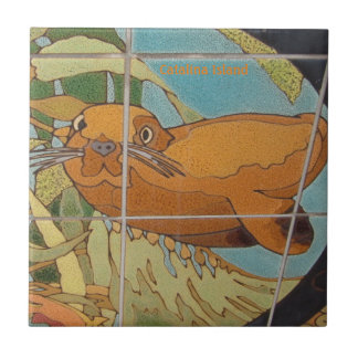 水中カタリナ島セラミックタイル顔 タイル