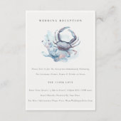 水中カニのサンゴ航海の結婚披露宴 エンクロージャーカード (正面)