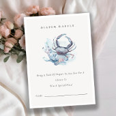 水中カニ珊瑚おむつくじベビーシャワー エンクロージャーカード