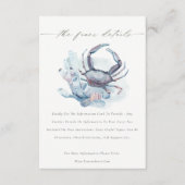 水中カニ珊瑚海洋結婚式の詳細 エンクロージャーカード (正面)