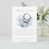 水中カニ珊瑚海洋結婚式の詳細 エンクロージャーカード (スタンド正面)