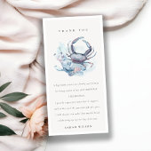 水中カニ航海のコーラルエイジ誕生日 サンキューカード