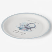 水中カニ航海のコーラルエイジ誕生日 ペーパープレート (アングル)