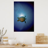 水中カメ|アンダマン海，タイ ポスター (キッチン)