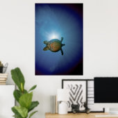 水中カメ|アンダマン海，タイ ポスター (ホームオフィス)