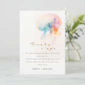 水中カラフルクラゲ結婚ズ サンキューカード (スタンド正面)