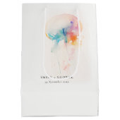 水中カラフルクラゲ結婚ズ ミディアムペーパーバッグ (裏面)