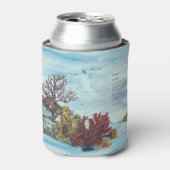 水中カラフルコーラルリーフハ色彩の鮮やかンド 缶クーラー (缶正面)