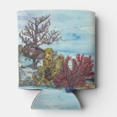 水中カラフルコーラルリーフハ色彩の鮮やかンド 缶クーラー (裏面)