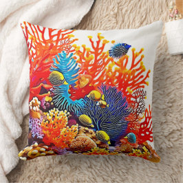 水中カラフルシーライフデザイン クッション