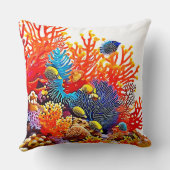 水中カラフルシーライフデザイン クッション (裏面)