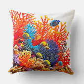 水中カラフルシーライフデザイン クッション (正面)