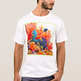 水中カラフルシーライフデザイン Tシャツ