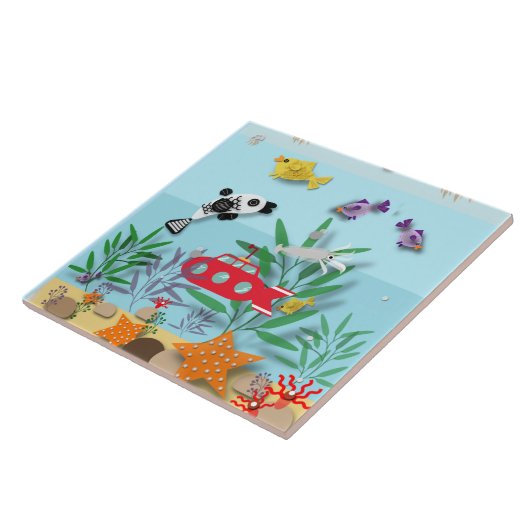 水中カラフルシーン タイル (側面)