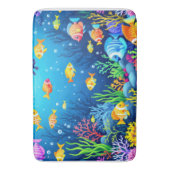 水中カラフルシーン バスマット (正面縦)