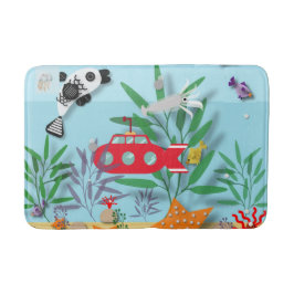 水中カラフルシーン バスマット