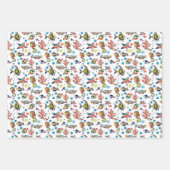 水中カラフル海生活パターン ラッピングペーパーシート (正面3)