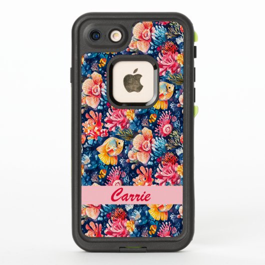 水中カラフル海生活海 LifeProof iPhoneケース (裏面)