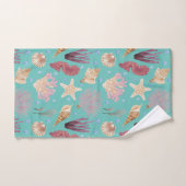 水中カラフル生活パターン バスタオルセット (ハンドタオル)