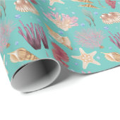 水中カラフル生活パターン ラッピングペーパー (ロールコーナー)