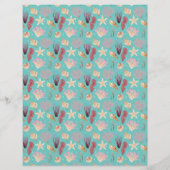 水中カラフル生活模様スクラップブック紙 (裏面)