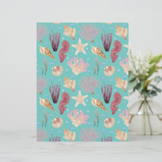 水中カラフル生活模様スクラップブック紙 (スタンド正面)