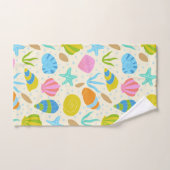 水中カラフル貝類のヒトデとカキ バスタオルセット (ハンドタオル)