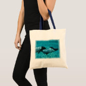 水中クジラのトートバック トートバッグ (正面(商品))