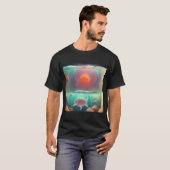 水中クラゲと魚 Tシャツ (正面フル)