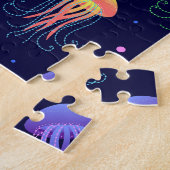 水中クラゲの世界：明るいパターン。 ジグソーパズル (側面)