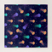 水中クラゲの世界：明るいパターン。 ジグソーパズル (横)