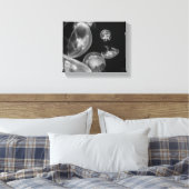 水中クラゲ キャンバスプリント (インサイチュ (寝室))