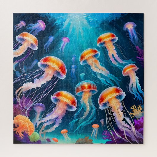 水中クラゲ ジグソーパズル (縦)