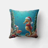 水中クリスマスのウミブタとアカウミガメ クッション (裏面)
