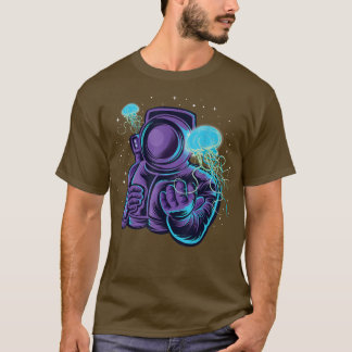 水中コスモナウツ宇宙ムーンプラネット Tシャツ