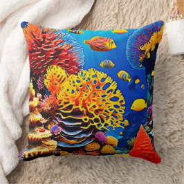 水中コーラルガーデンデザイン クッション