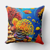 水中コーラルガーデンデザイン クッション (正面)