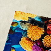 水中コーラルガーデンデザイン ビーチタオル (インサイチュ)