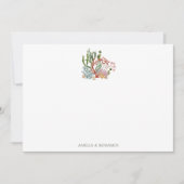 水中コーラルシェルカップルシャワー サンキューカード (正面)