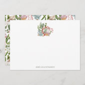 水中コーラルシェルカップルシャワー サンキューカード (正面/裏面)