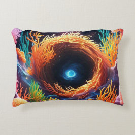 水中サンゴ渦 アクセントクッション