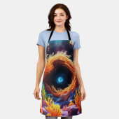 水中サンゴ渦 エプロン (着用した状態)