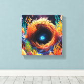 水中サンゴ渦 キャンバスプリント (インサイチュ (ウッドフロア))