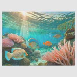 水中サンシャイン&タンズ、デザイン4ティッシュペーパー 薄葉紙