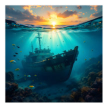 水中サンセットポスター